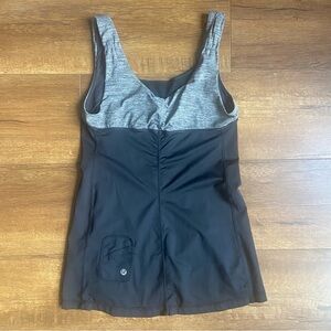 lululemon athletica Black and Gray Tank Top